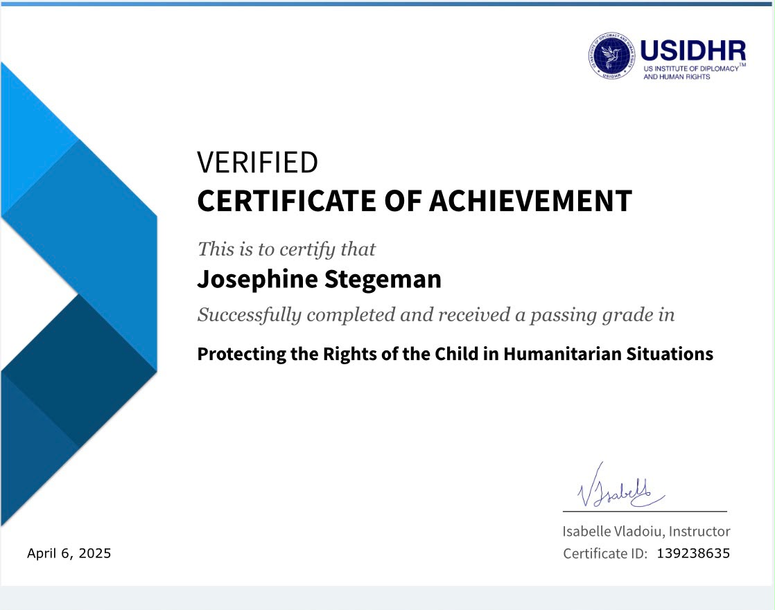 Organizational Award Certificate